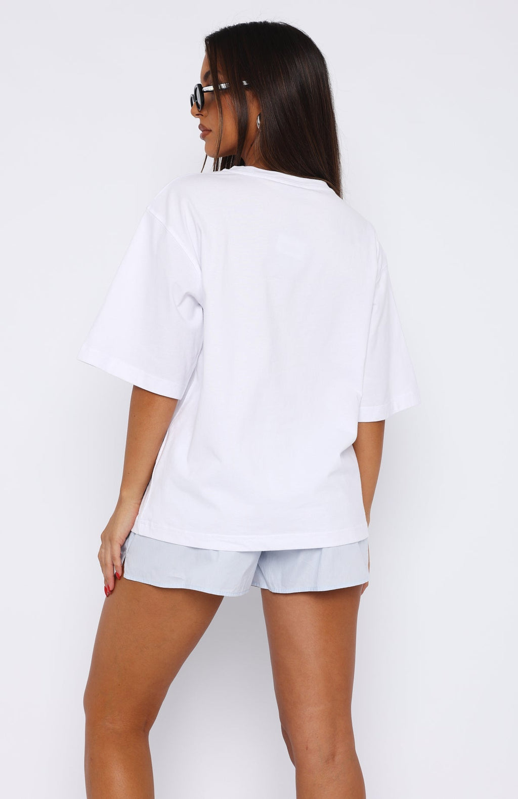 White Fox Let It Out Oversized Tee White