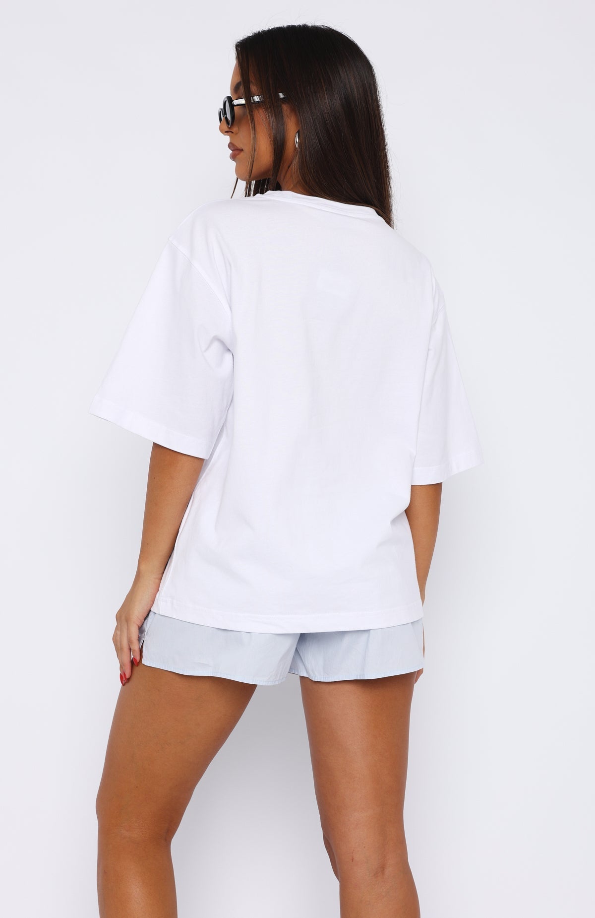 White Fox Let It Out Oversized Tee White