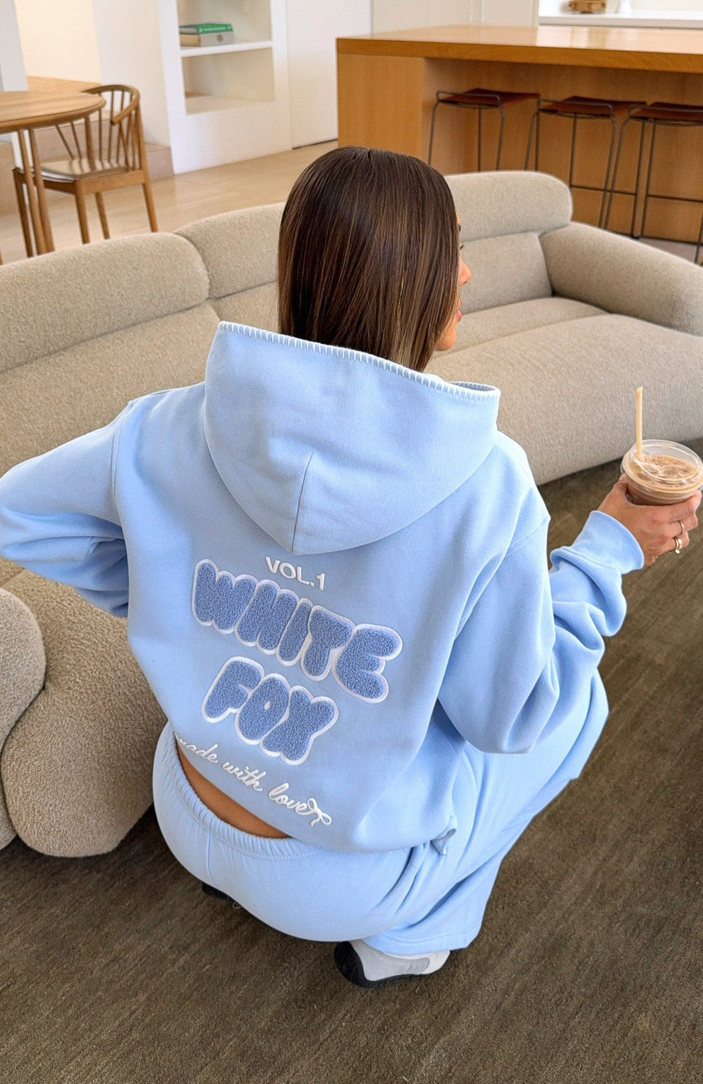 White Fox Vol. 1 Oversized Hoodie Blue
