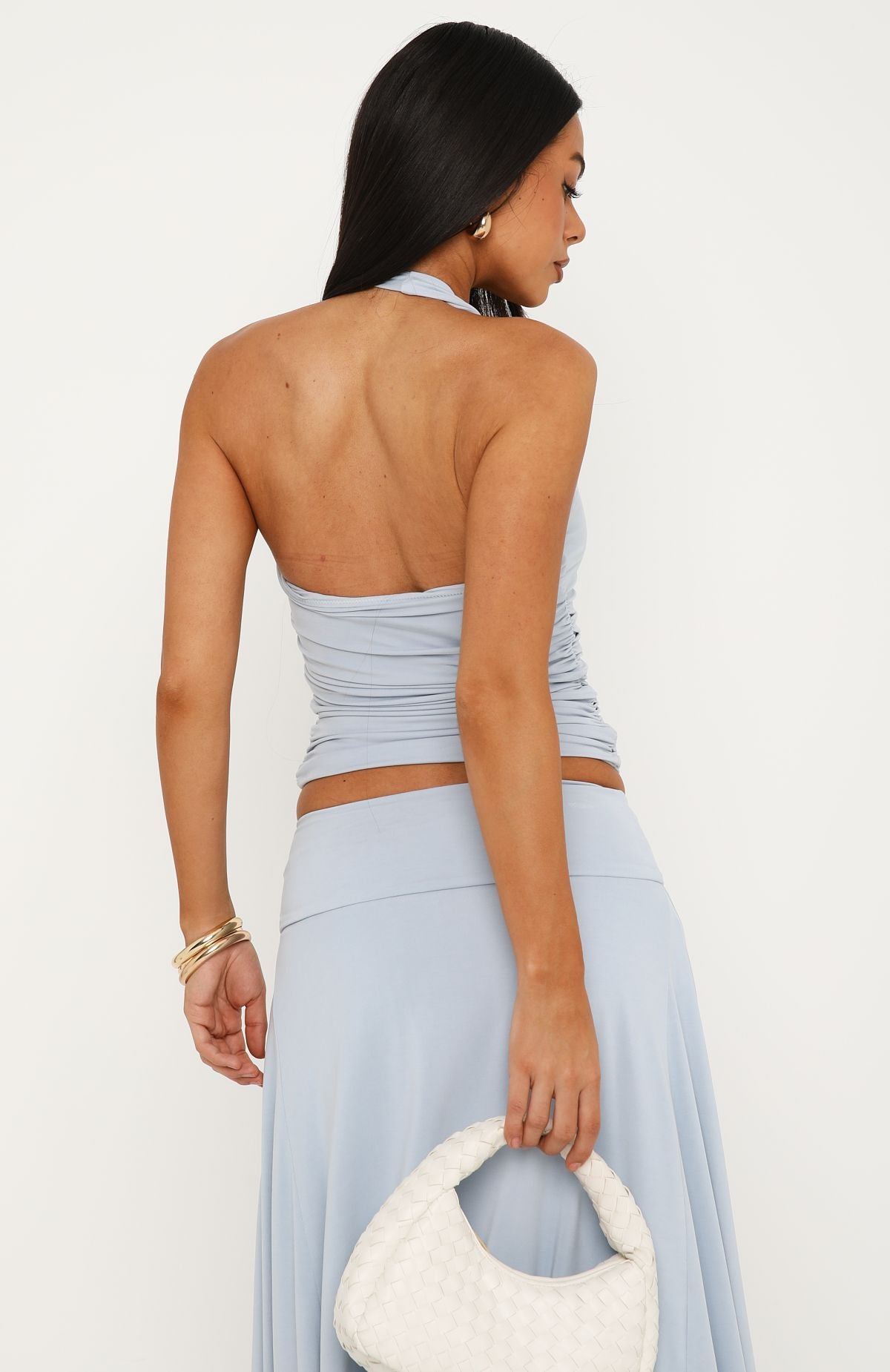 White Fox Salt And Bloom Top Baby Blue