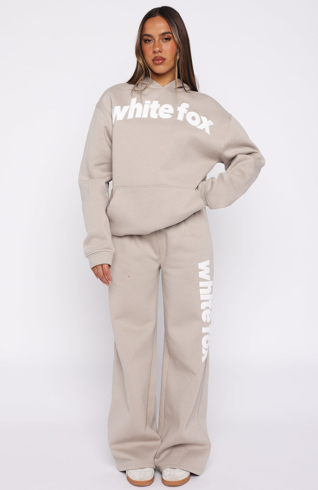 White Fox From The Archives Kenzie Oversized Hoodie Moon