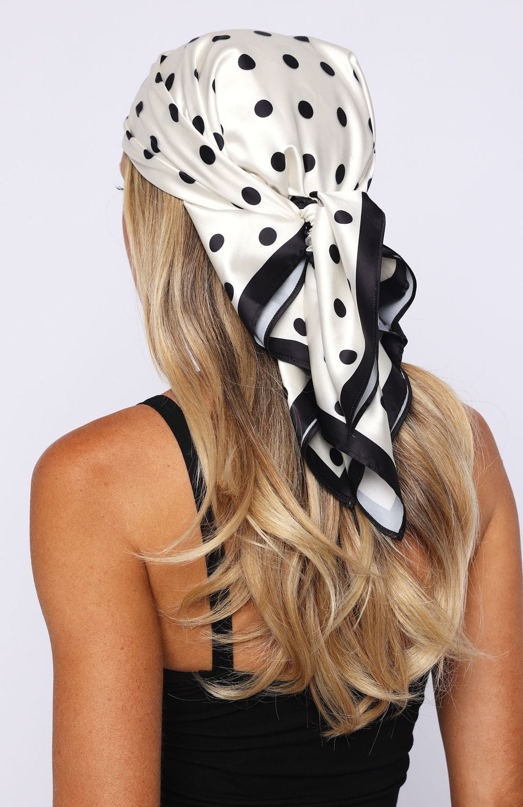 White Fox Wild Ones Scarf Cream Polka Dot