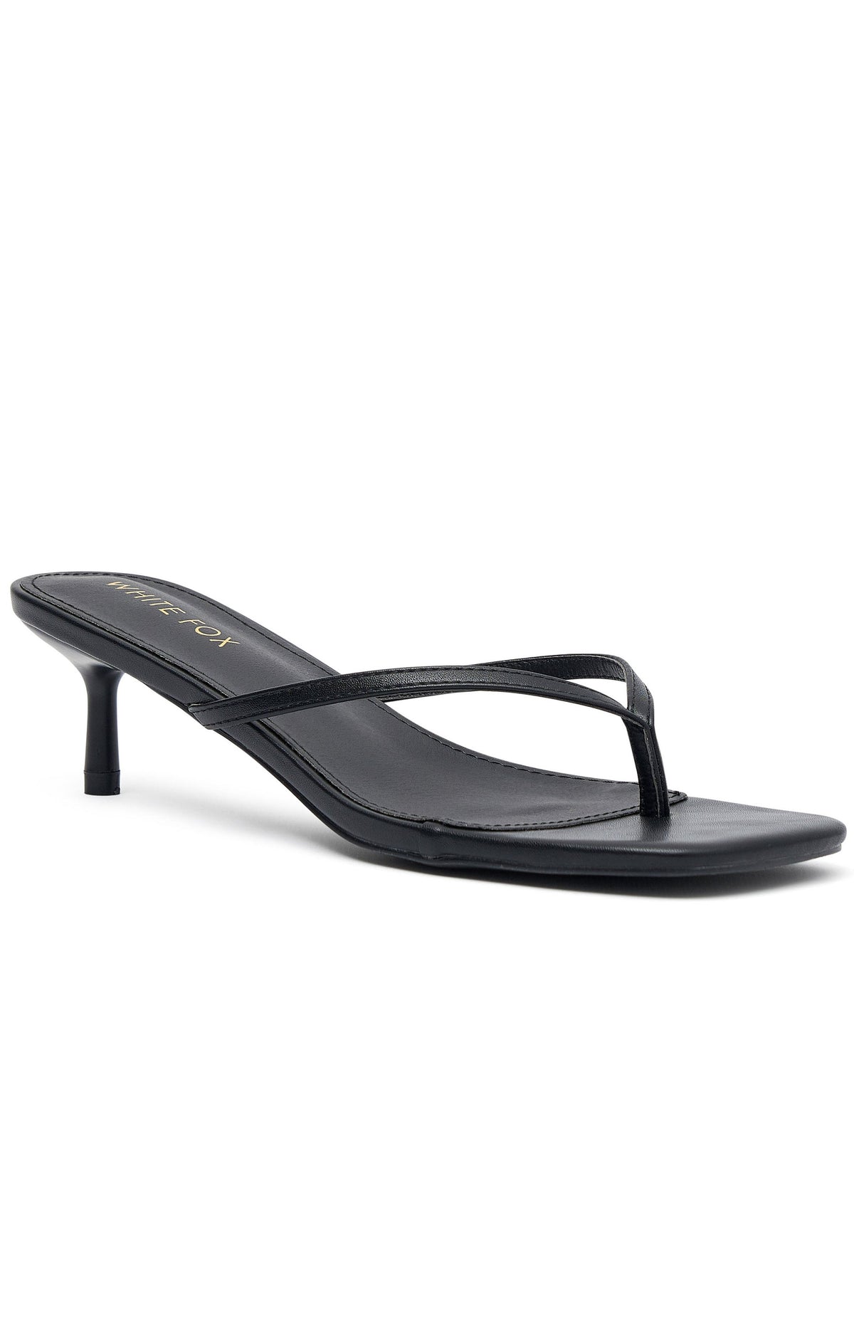 White Fox Hamptons Thong Heels Black