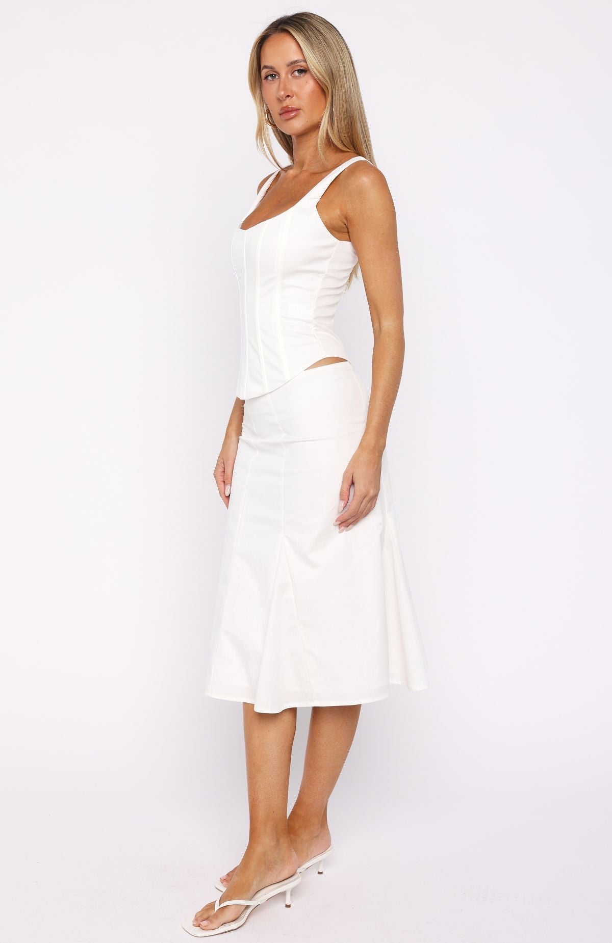 White Fox Empire Energy Midi Skirt White