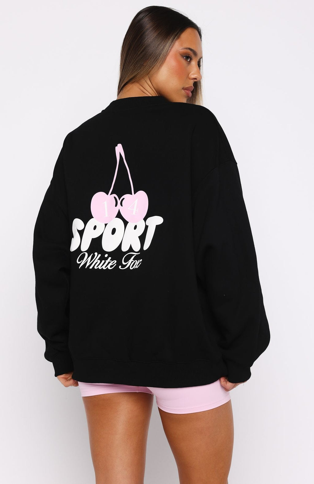 White Fox Club 14 Peyton Oversized Sweater Black