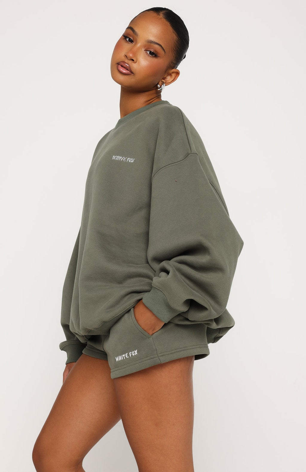 White Fox Test Drive Lounge Shorts Khaki