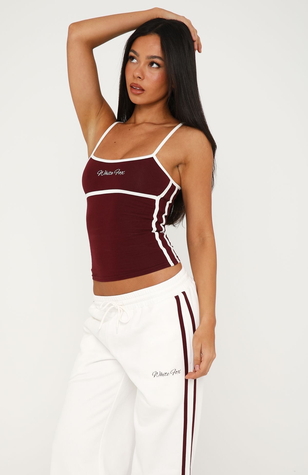 White Fox Breaking Your Heart Singlet Top Burgundy