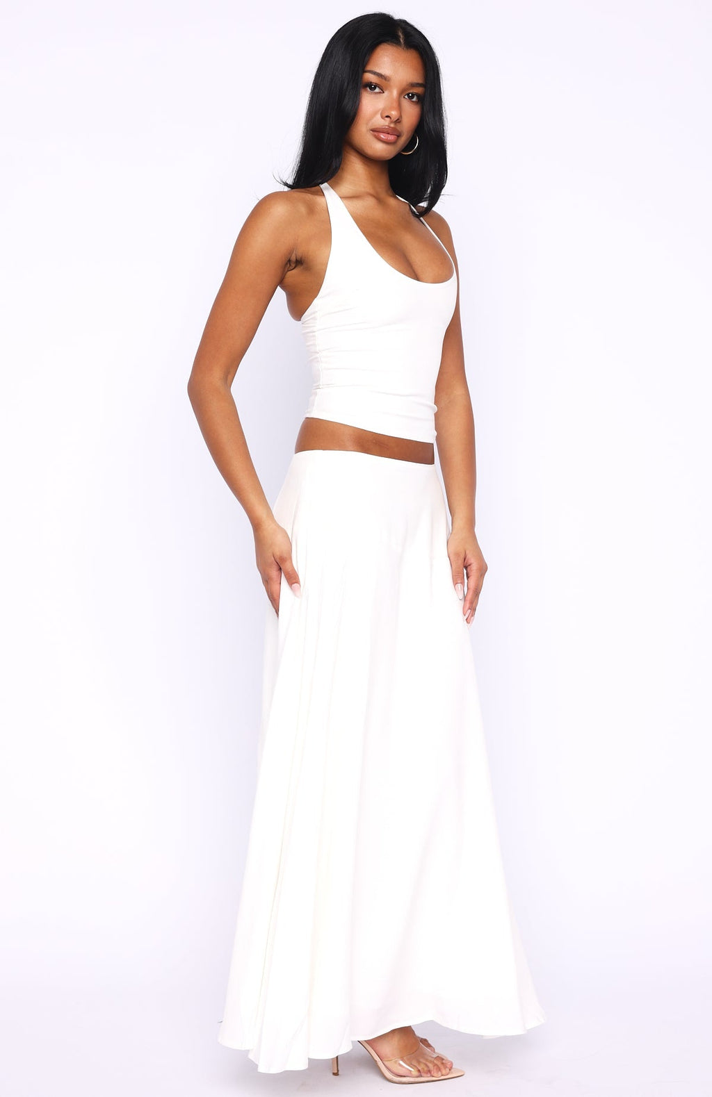 White Fox Sunbliss Maxi Skirt White