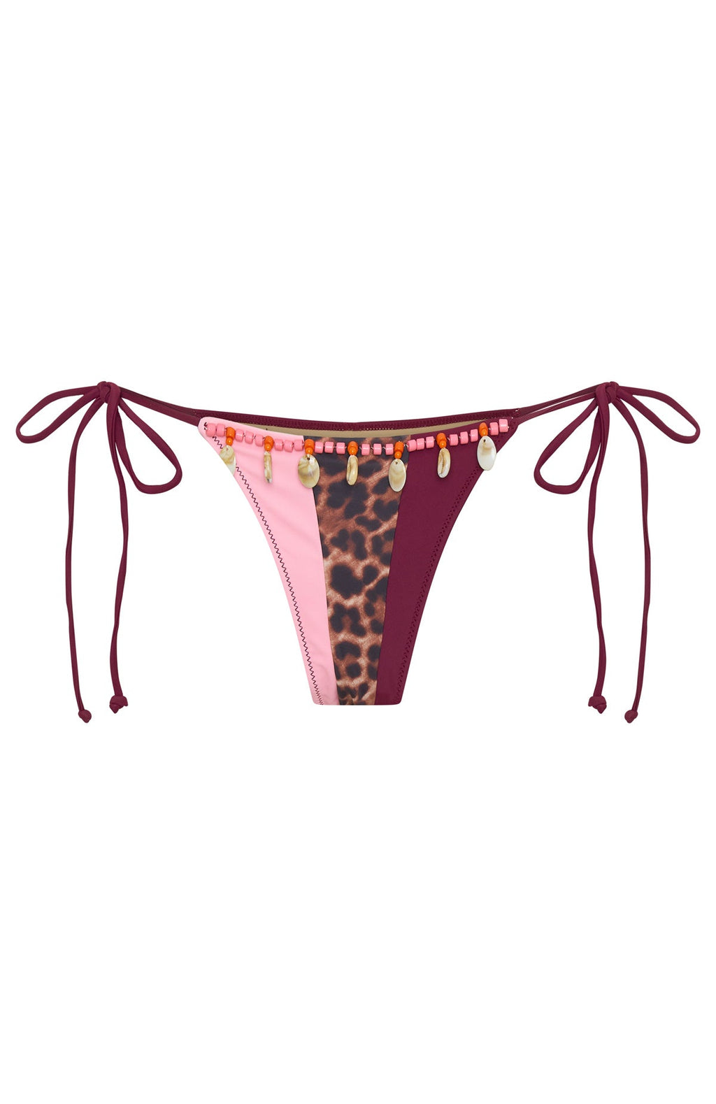White Fox Angelika Bikini Bottoms Leopard Splice