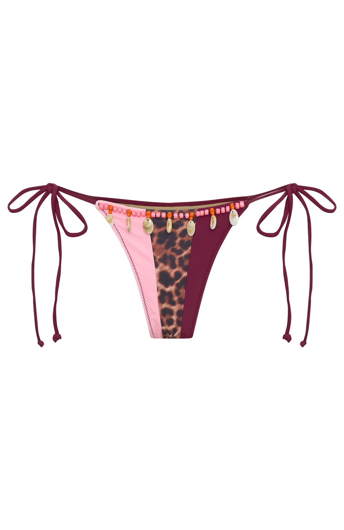 White Fox Angelika Bikini Bottoms Leopard Splice