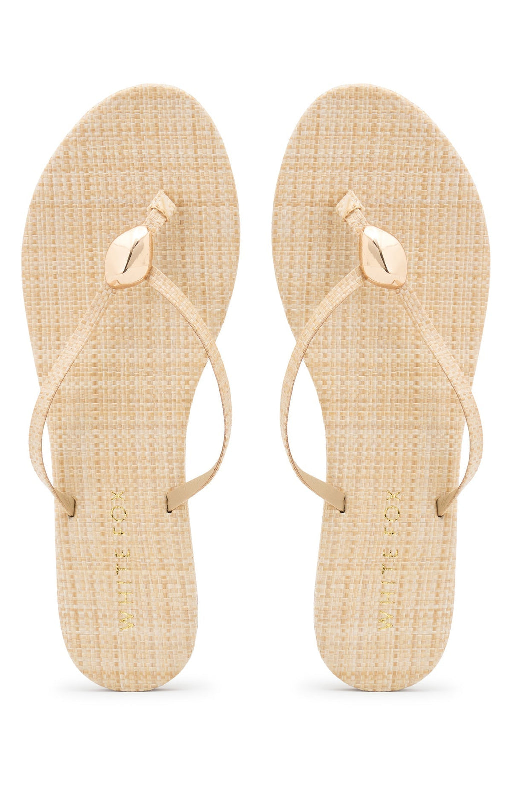 White Fox Colt Thong Sandals Natural