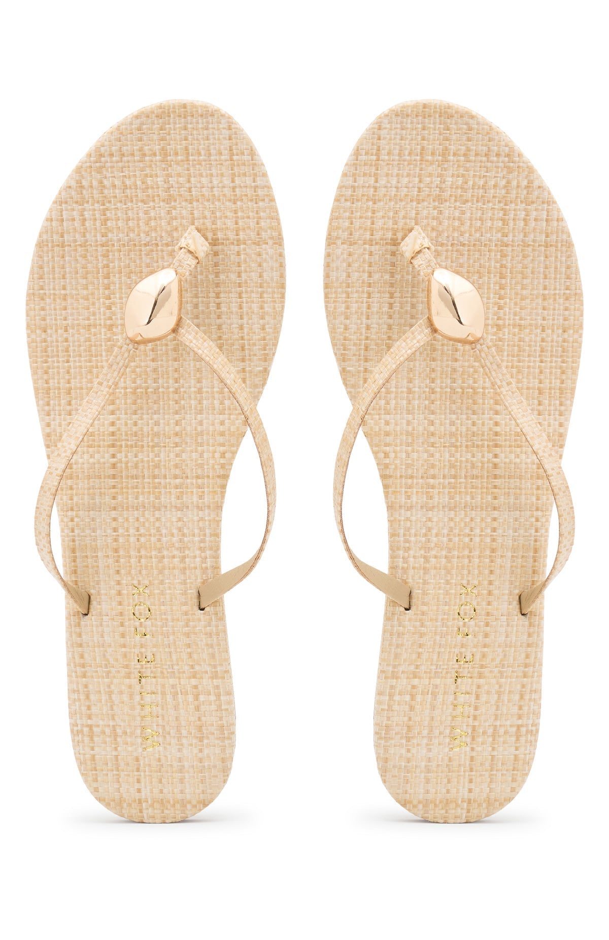 White Fox Colt Thong Sandals Natural