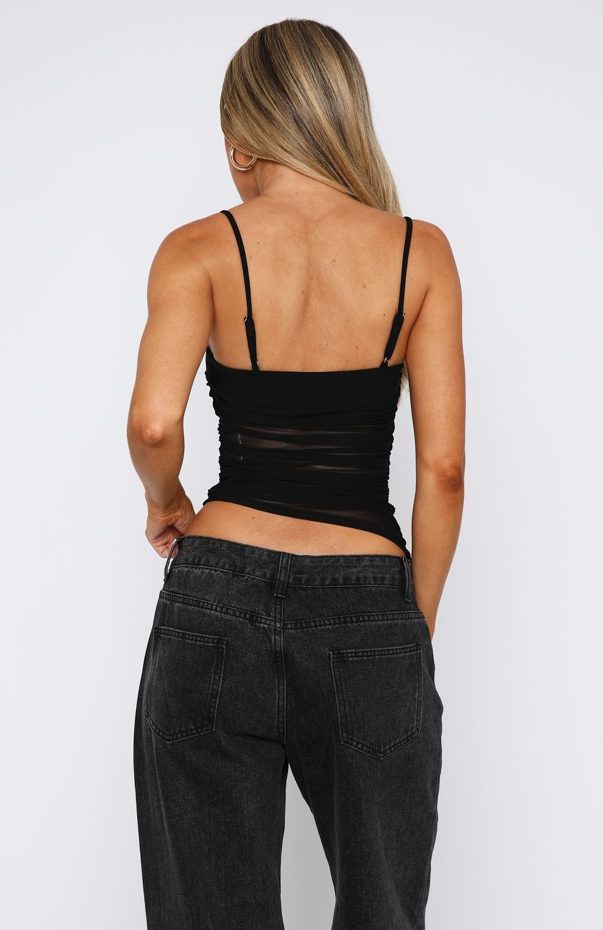 White Fox Sugar Honey Top Black