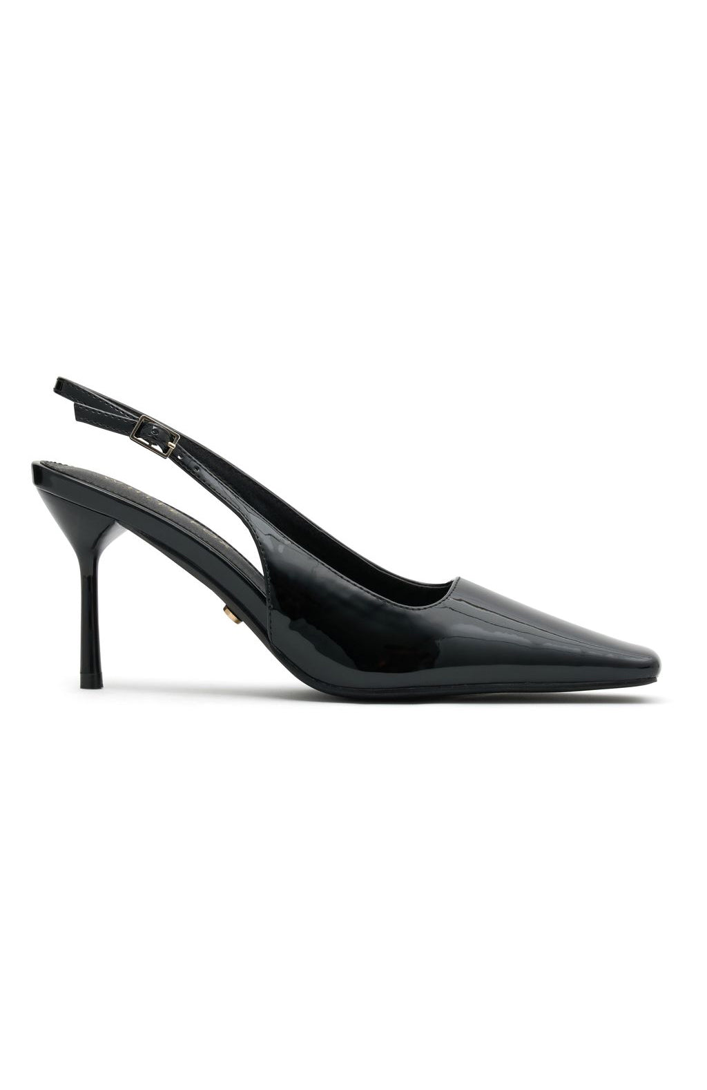 White Fox Ella Heels Black Patent