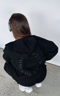 White Fox Stay Lifted Oversized Hoodie Black