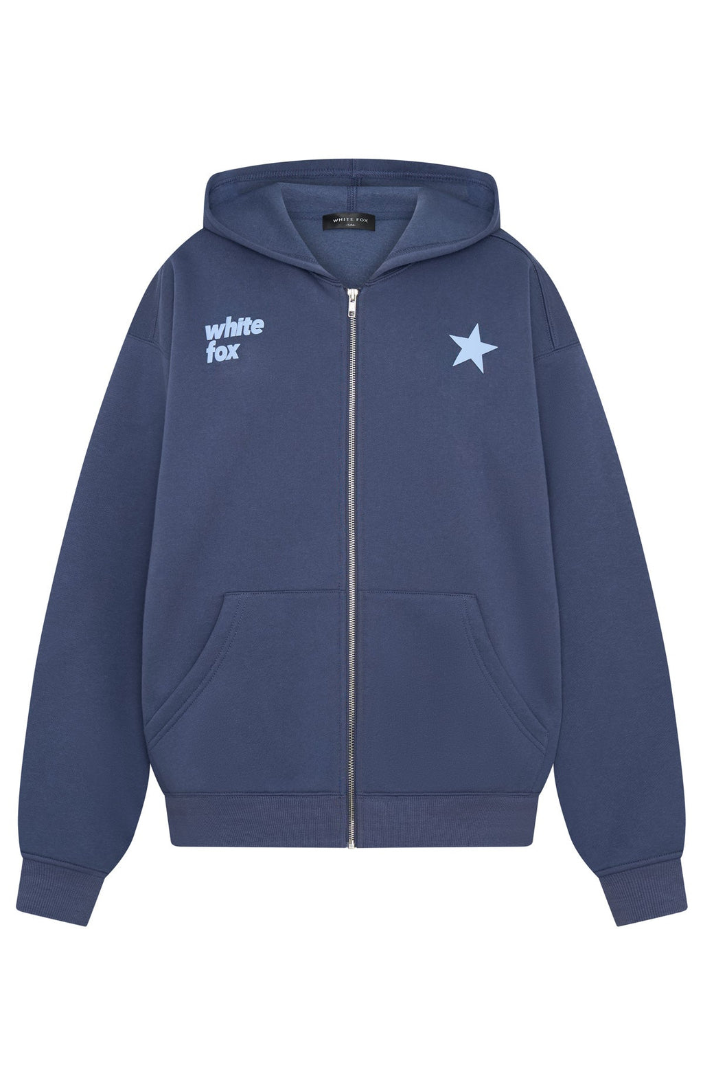 White Fox From The Archives Charli Zip Front Hoodie Navy