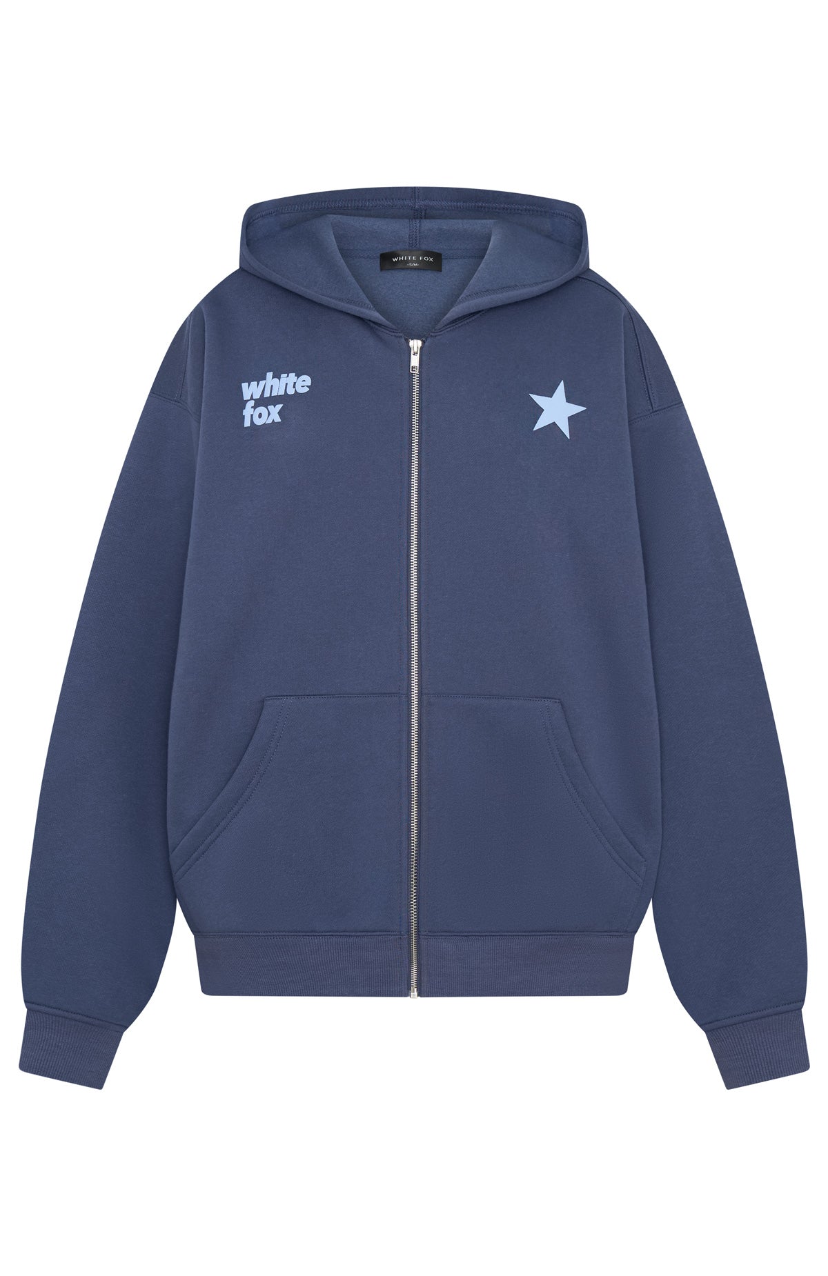 White Fox From The Archives Charli Zip Front Hoodie Navy