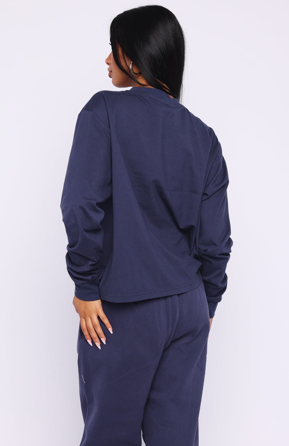 White Fox Can't Miss It Long Sleeve Tee Navy