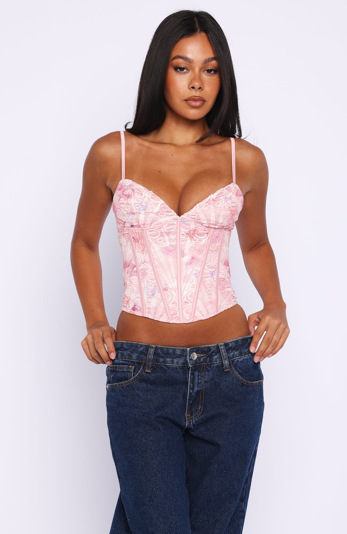 White Fox Resort Getaway Bustier Pink