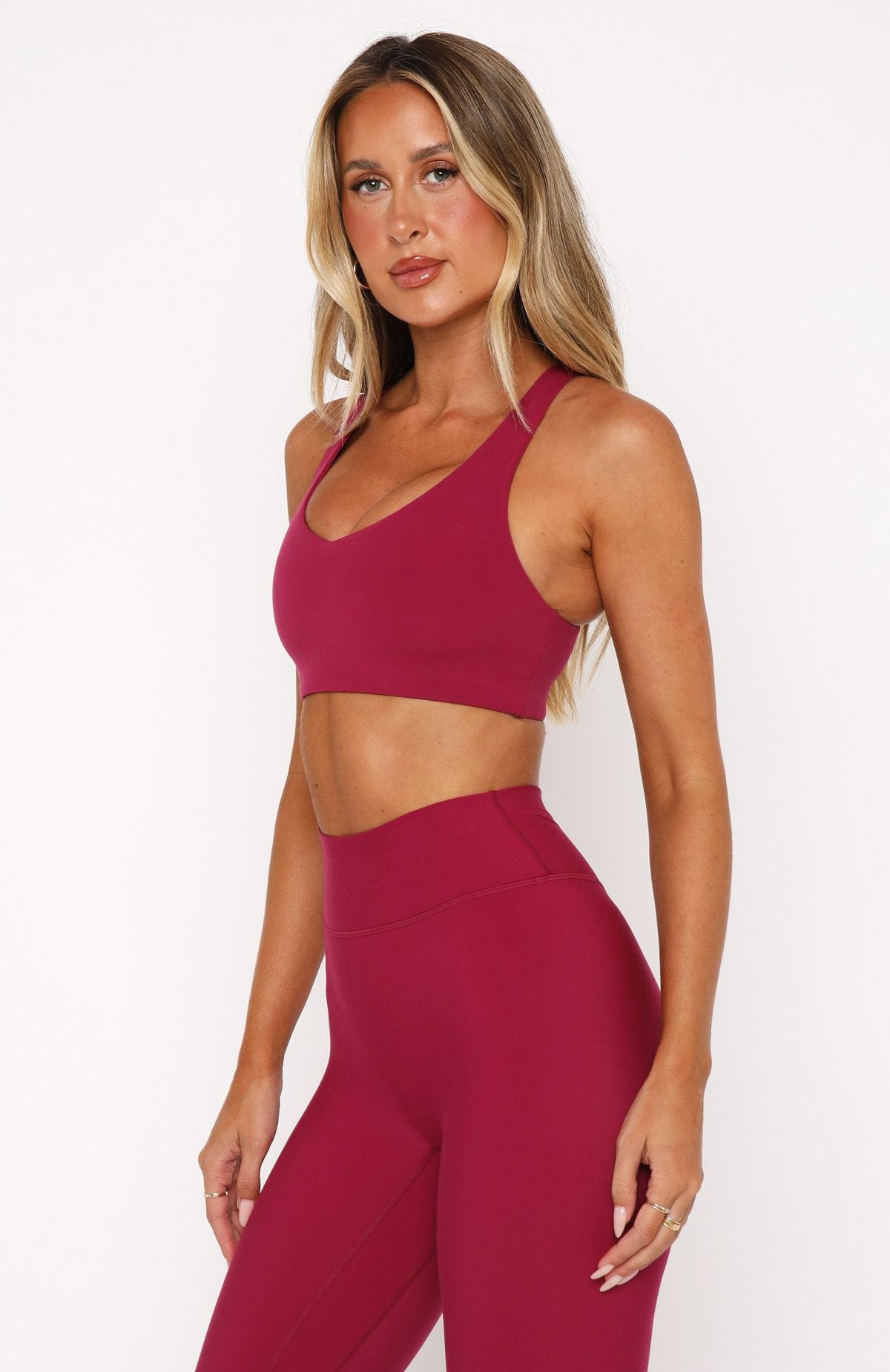 White Fox Stamina High Support Sports Bra Berry