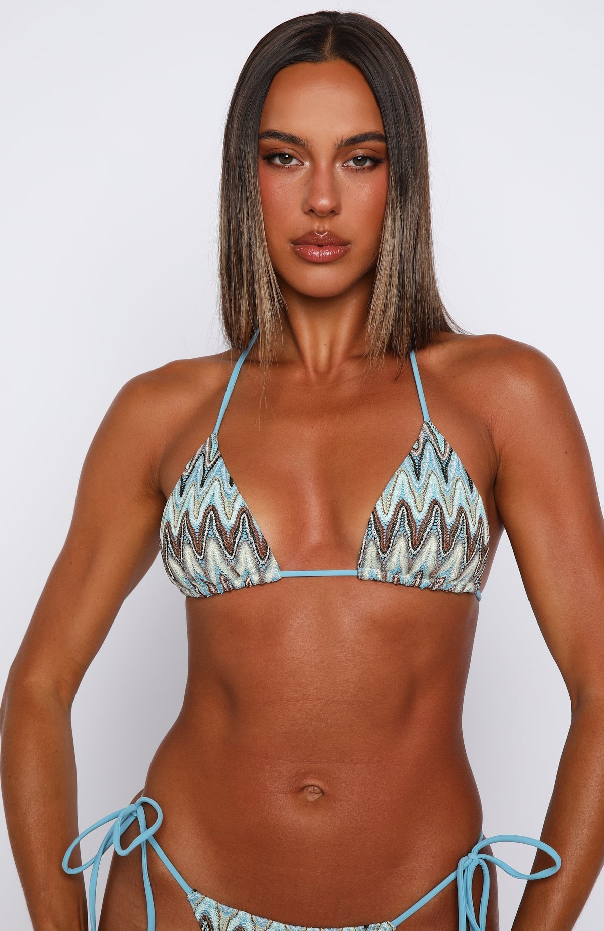 White Fox Orlani Bikini Top Ocean Waves