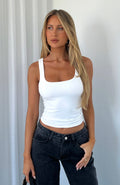 White Fox I Can Be Yours Tank Top White