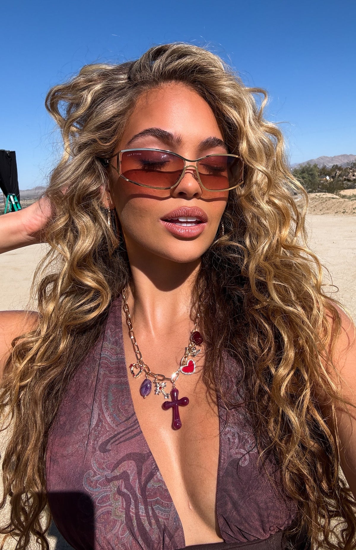 White Fox Luella Sunglasses Gold