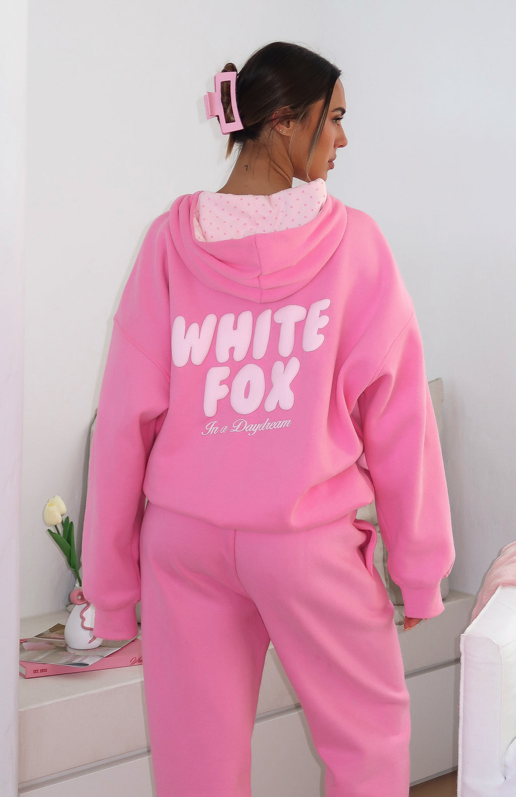 White Fox Daydreamers Nadia Oversized Hoodie Bubblegum