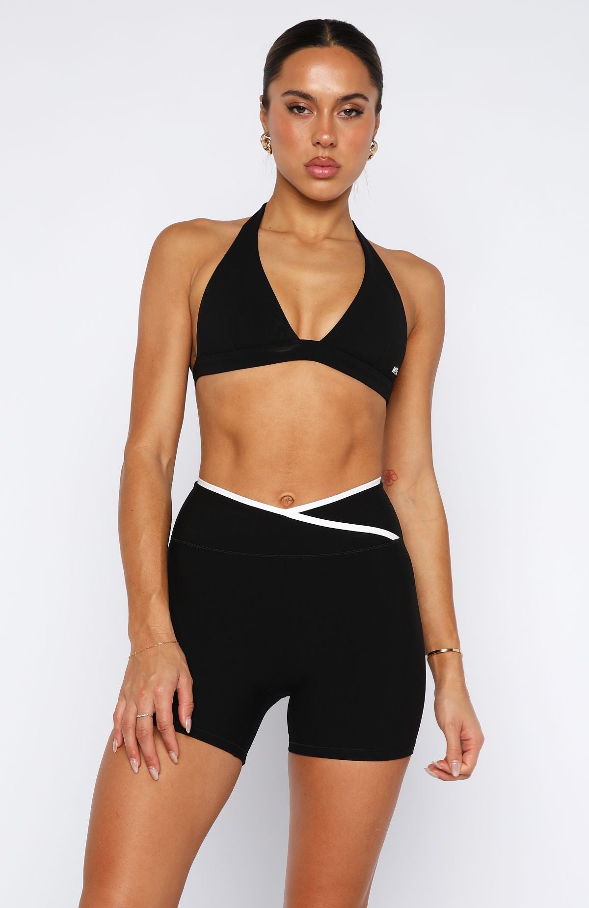 White Fox Defence Bike Shorts Black/White