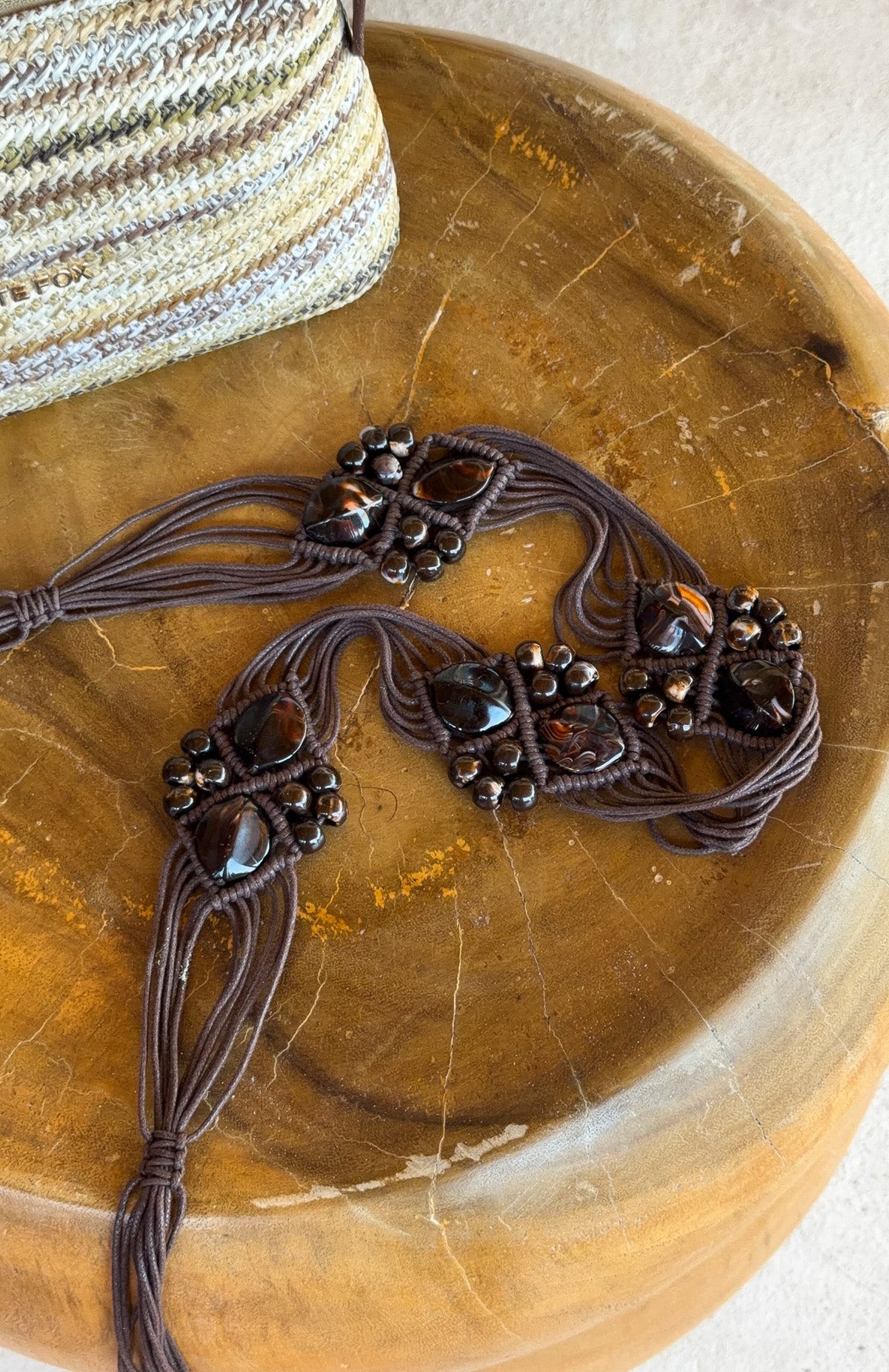 White Fox Sasa Wrap Belt Chocolate