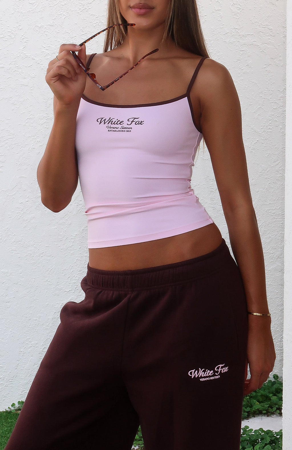 White Fox Verano Sixteen Giulia Singlet Top Pink