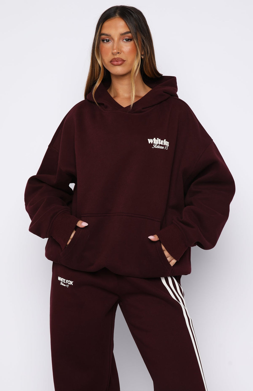 White Fox Release 15 Kiana Oversized Hoodie Plum