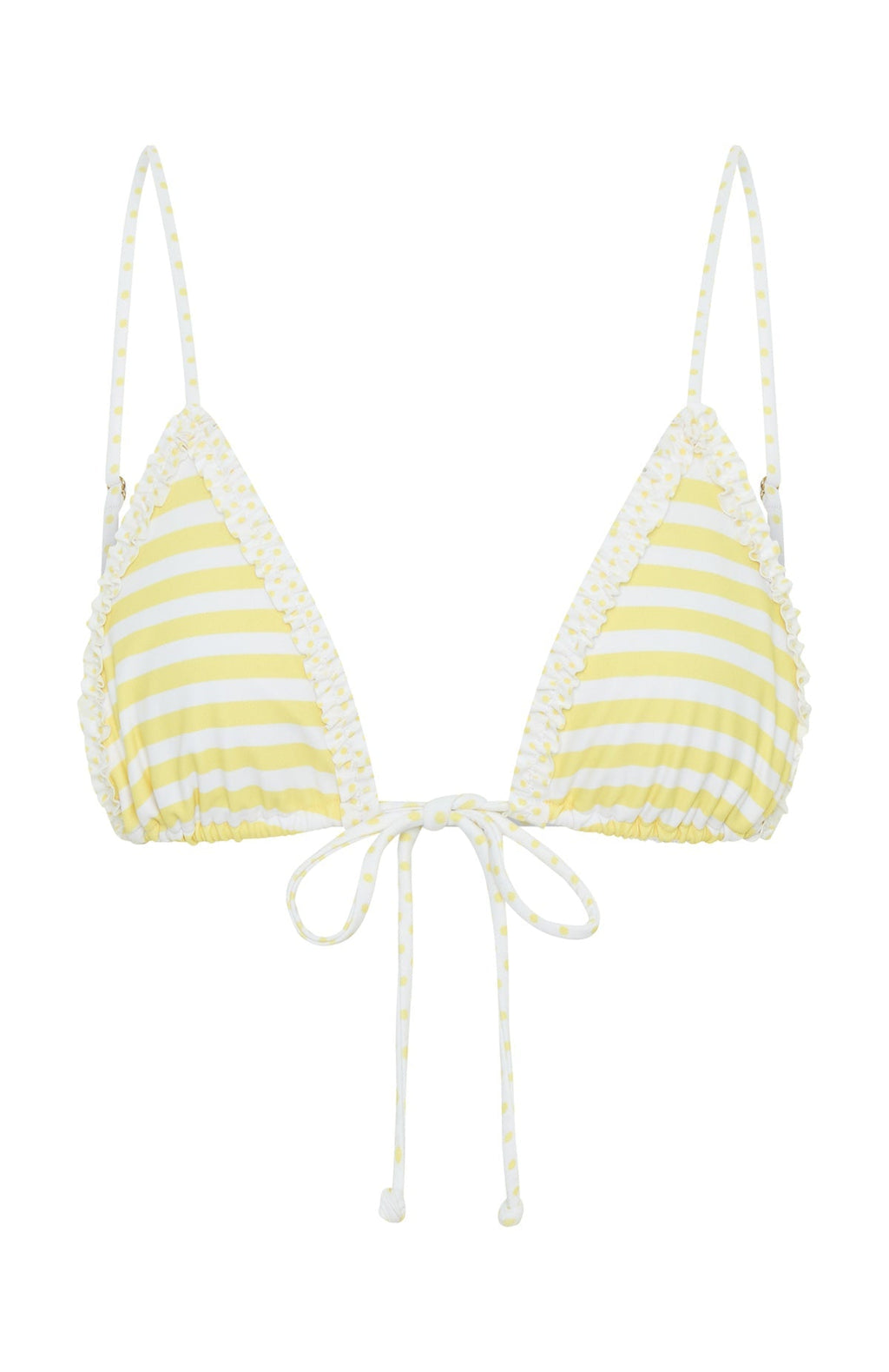 White Fox Noosa Bikini Top Lemoncello Stripe
