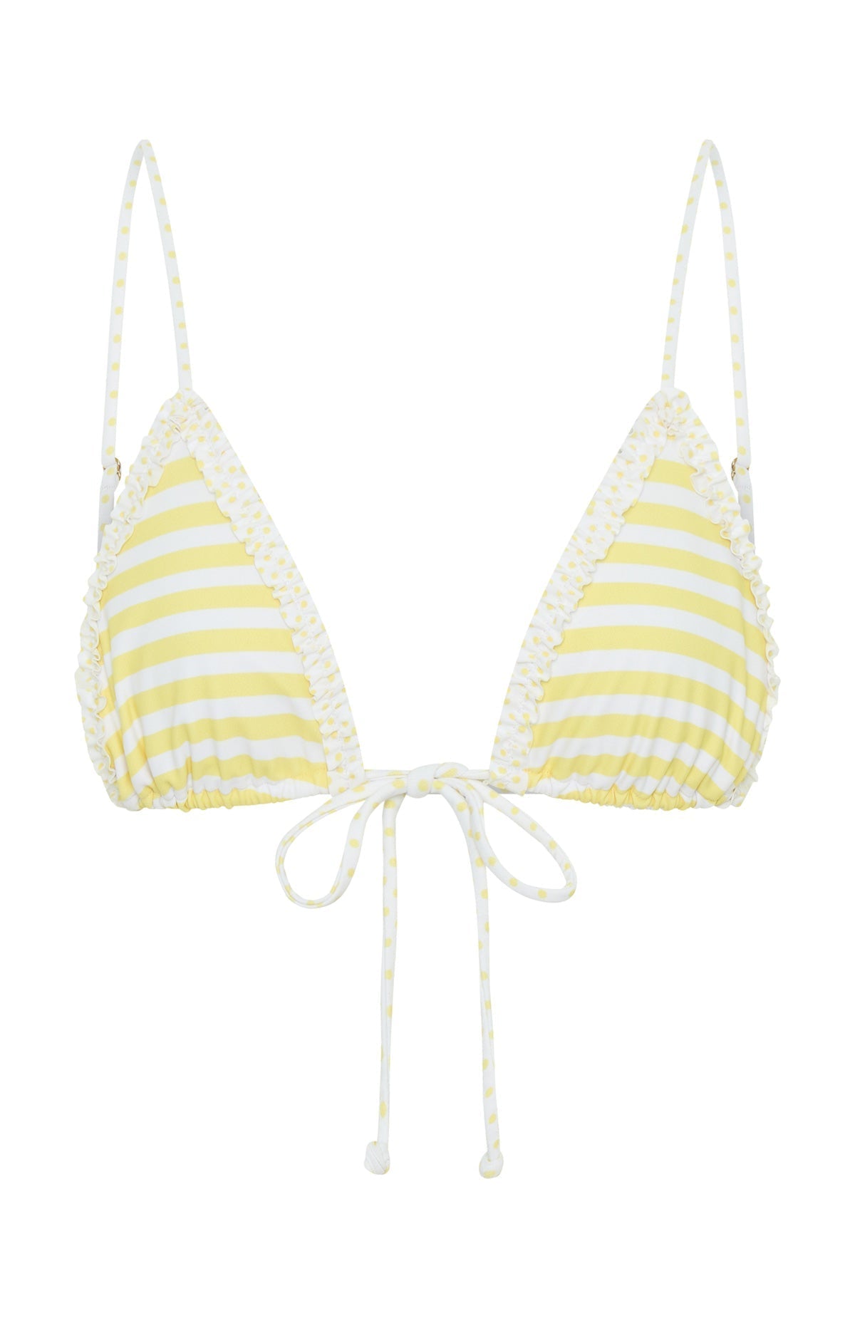 White Fox Noosa Bikini Top Lemoncello Stripe