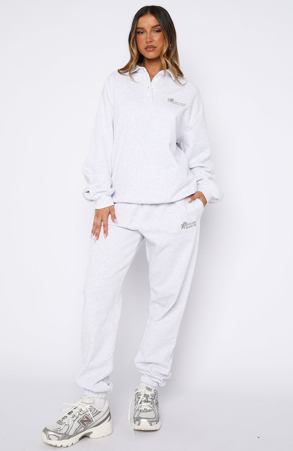White Fox Can't Be Changed Sweatpants Grey Marle