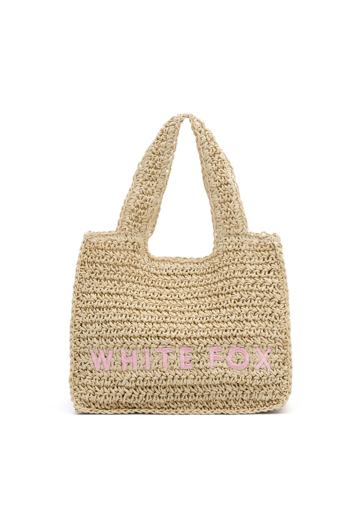 White Fox Tyrus Small Top Handle Bag Natural/Baby Pink