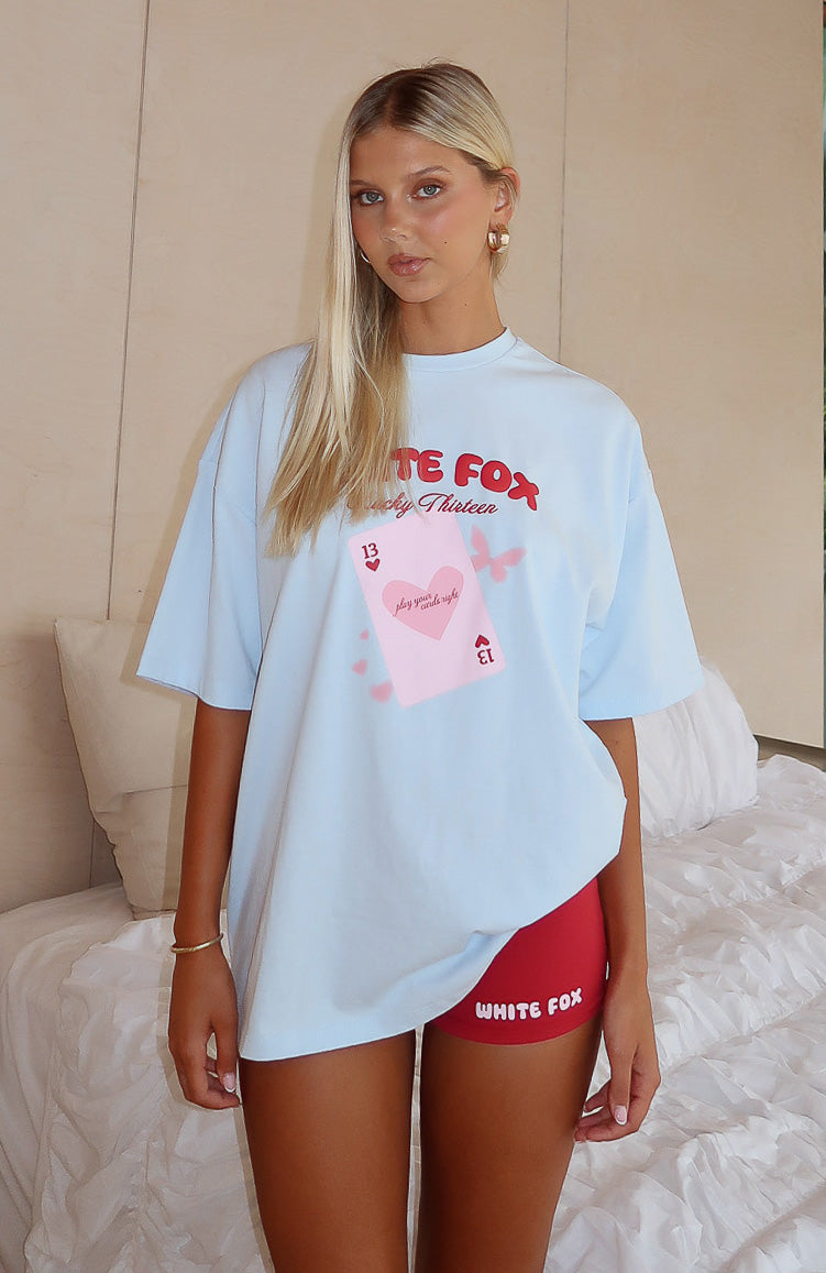 White Fox Lucky Thirteen Charise Booty Shorts Red