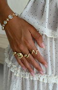 White Fox Zyaire Ring Set Gold