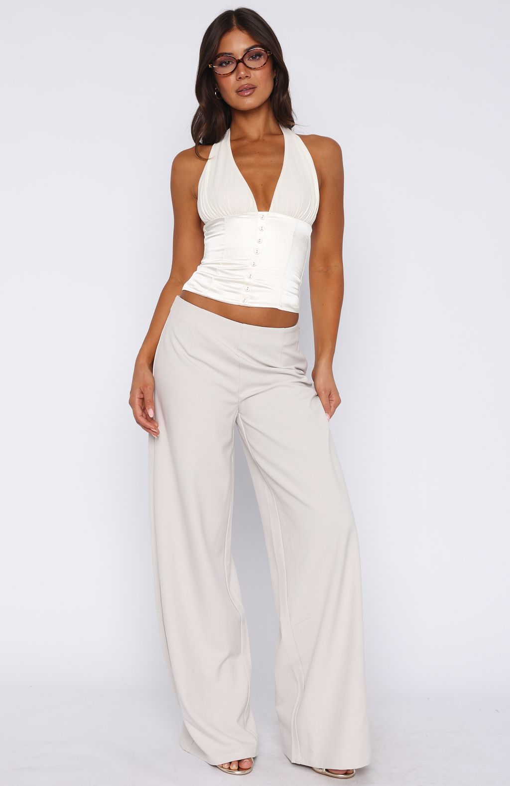 White Fox Walk With You Pants Bone
