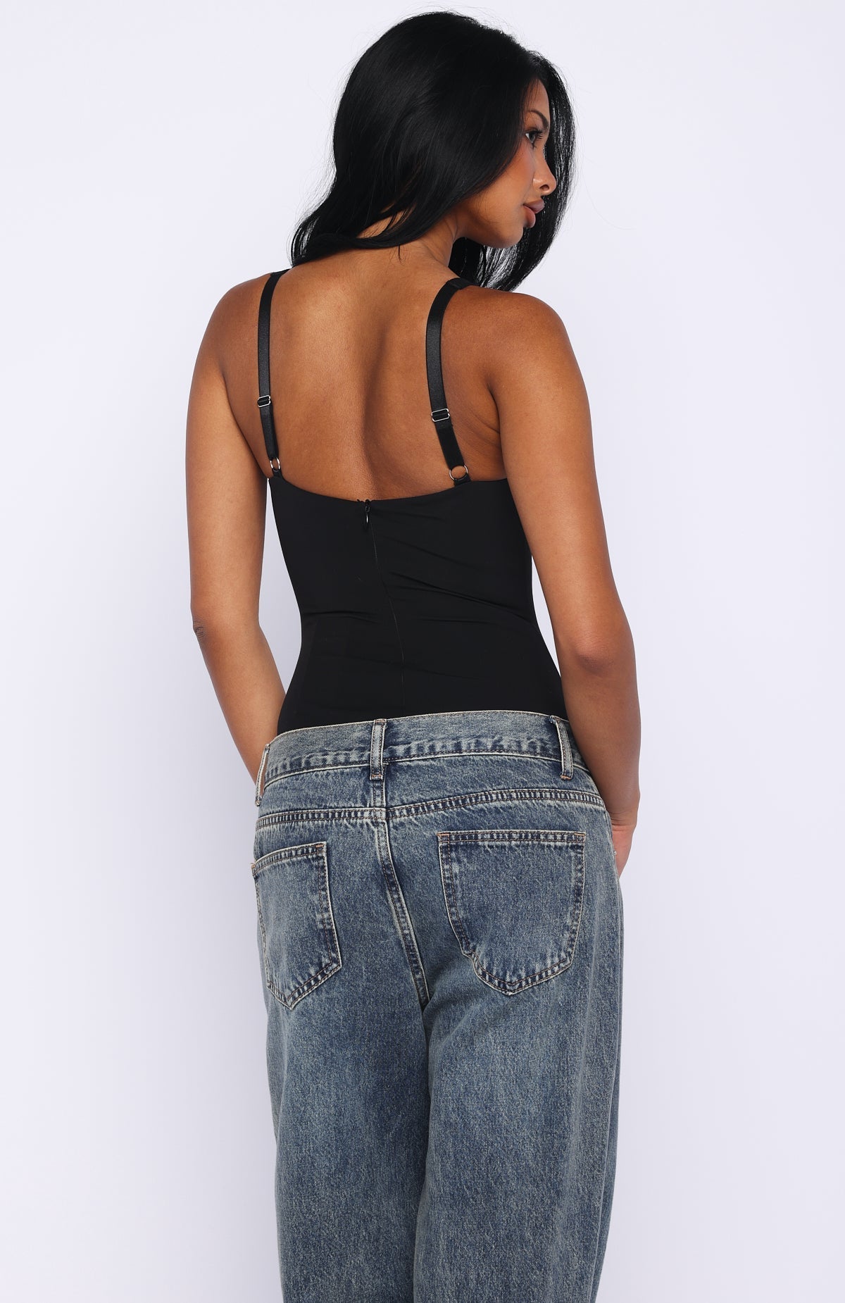 White Fox Feel Your Love Bodysuit Black