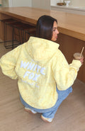 White Fox Vol. 1 Oversized Printed Hoodie Lemon Bow