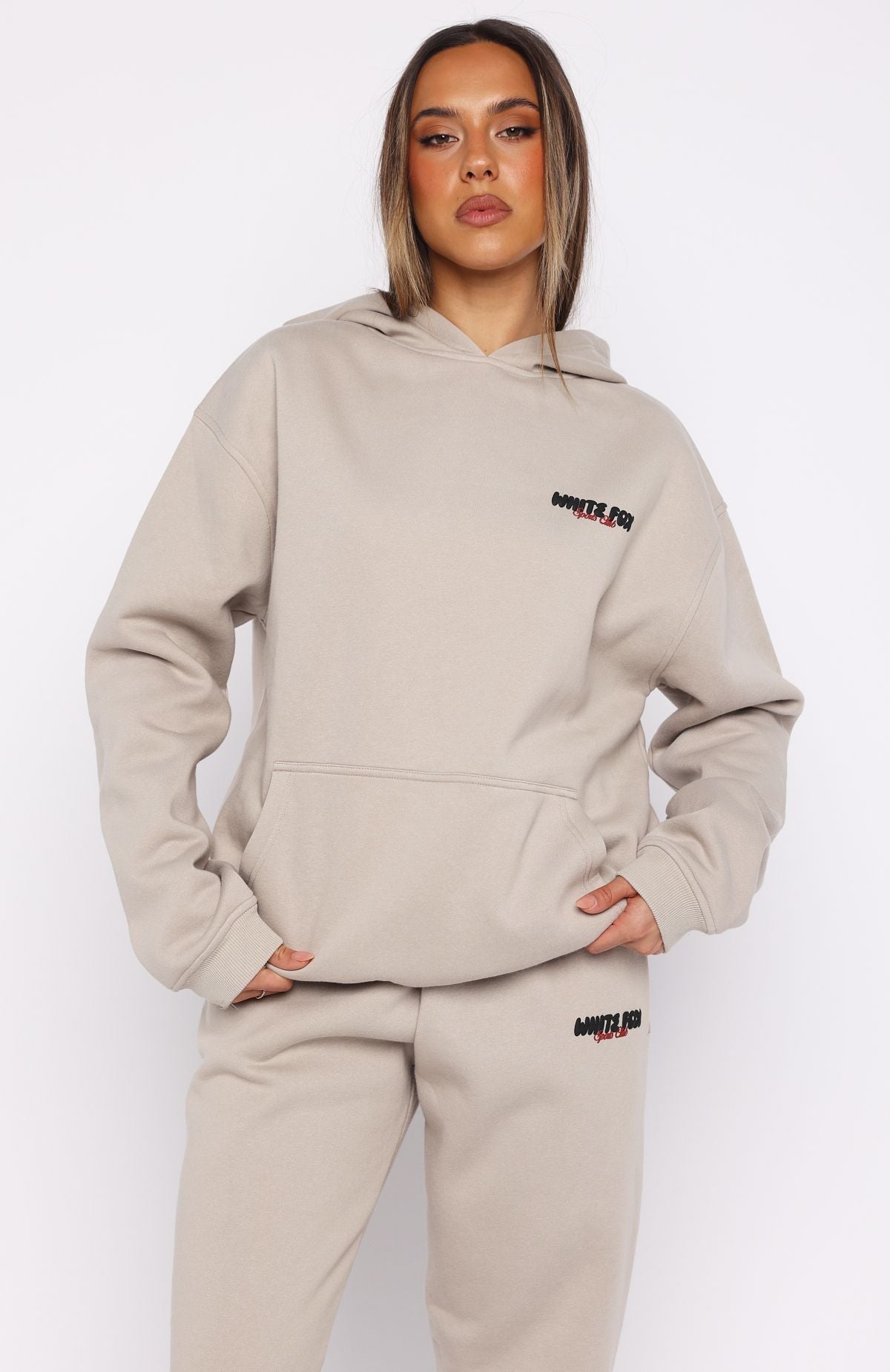 White Fox Club 14 Trinity Oversized Hoodie Moon
