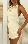 White Fox Between The Lines Beaded Mini Dress Off White