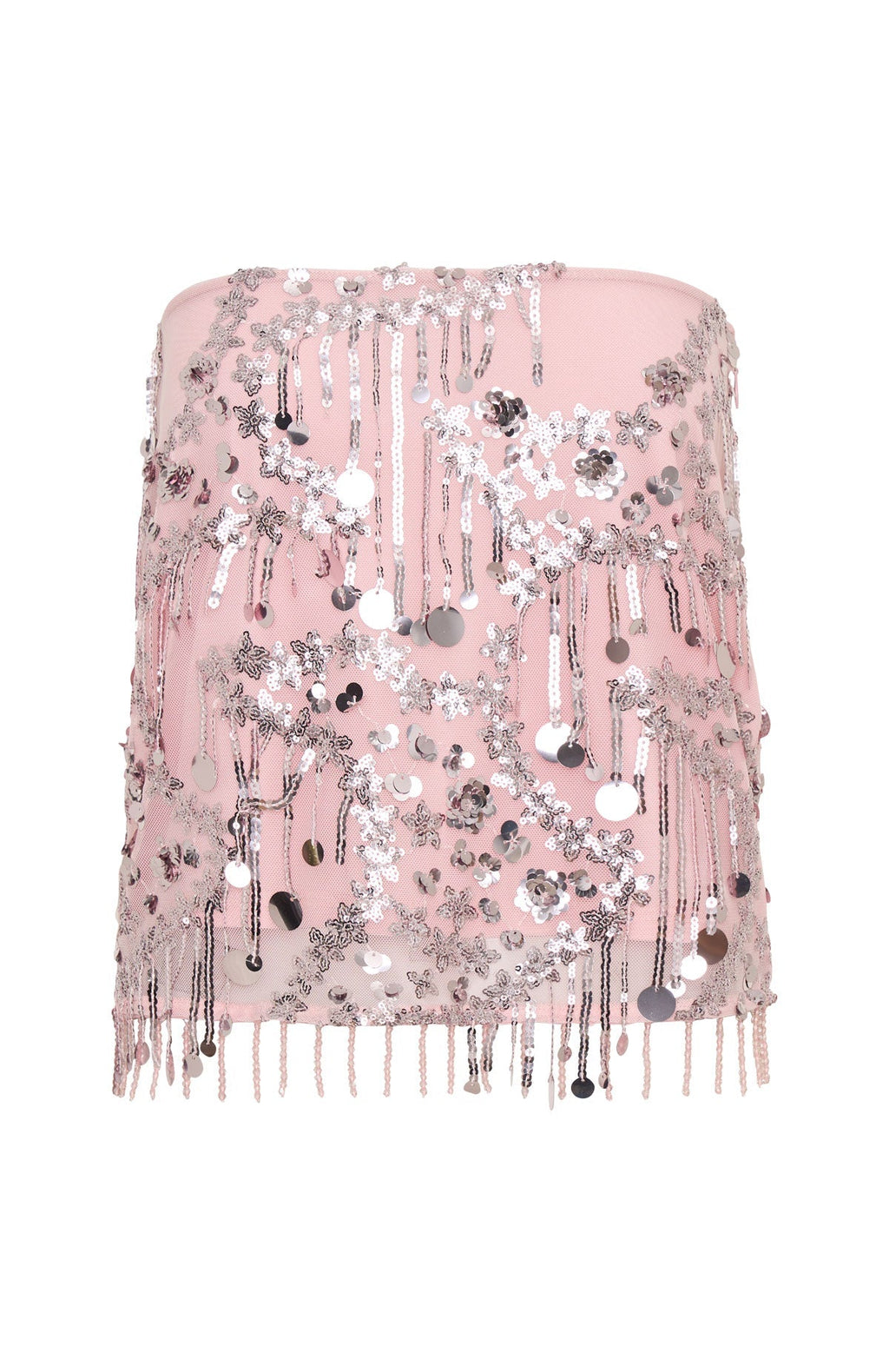 White Fox Disco Baby Beaded Mini Skirt Baby Pink