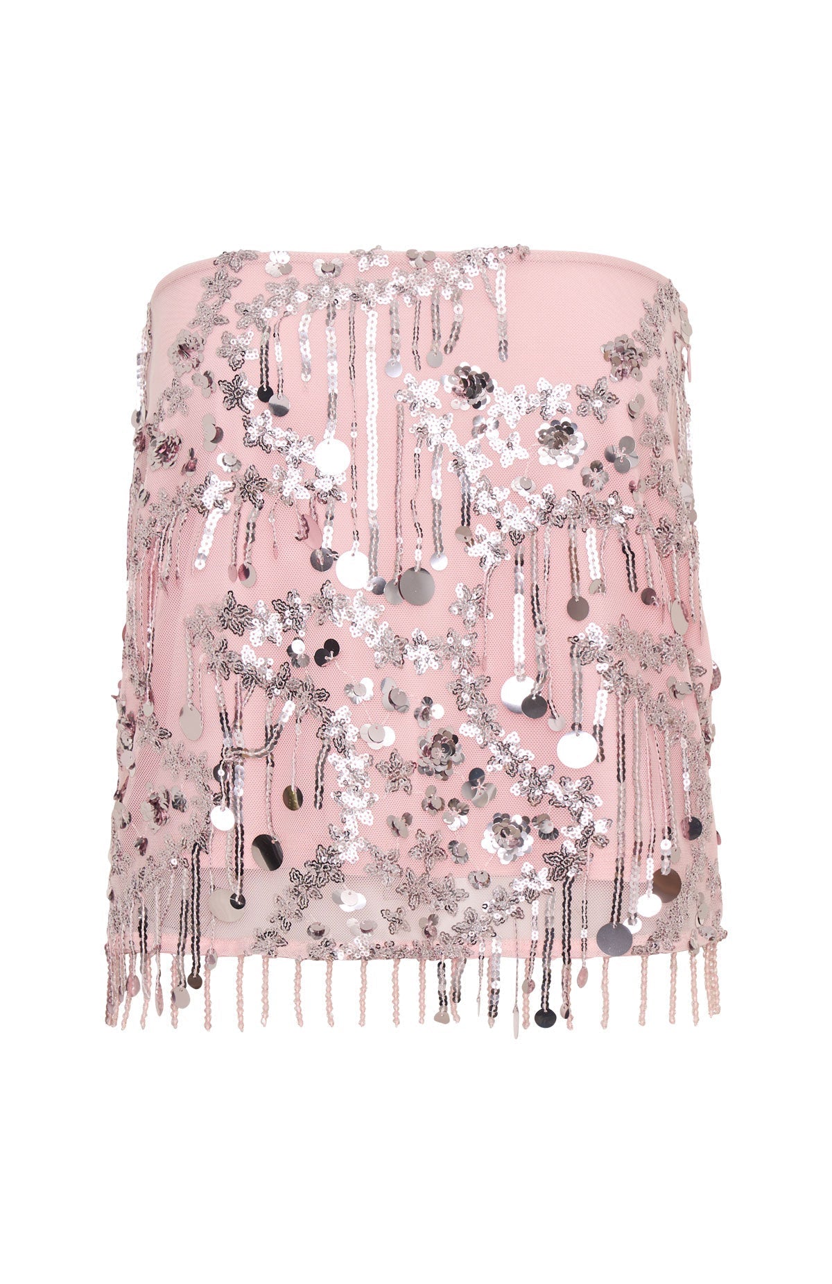 White Fox Disco Baby Beaded Mini Skirt Baby Pink