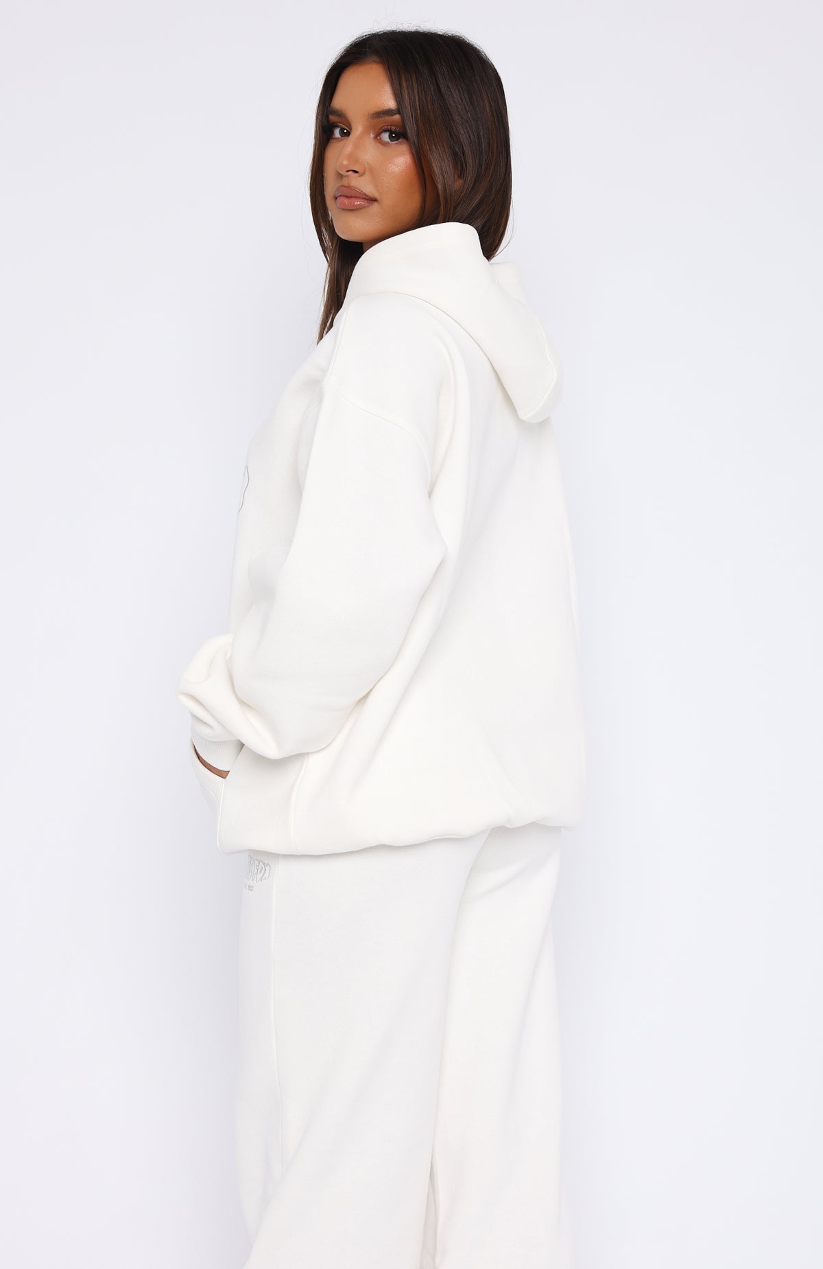 White Fox Missed Flights Oversized Hoodie White