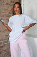 White Fox Vibe Too High Oversized Tee White
