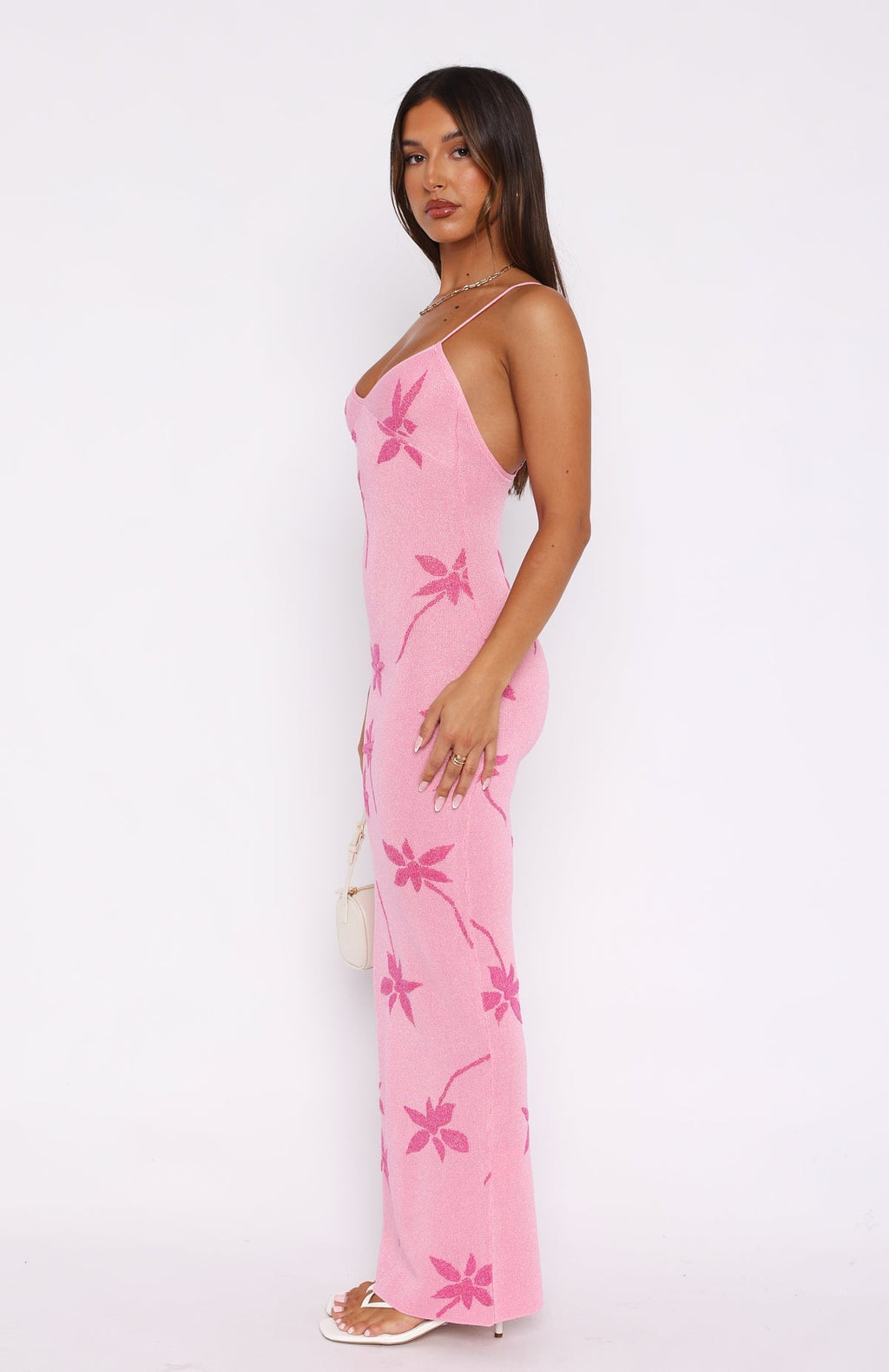 White Fox Trust Issues Maxi Dress Pink