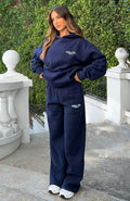 White Fox Verano Sixteen Lilia Wide Leg Sweatpants Navy