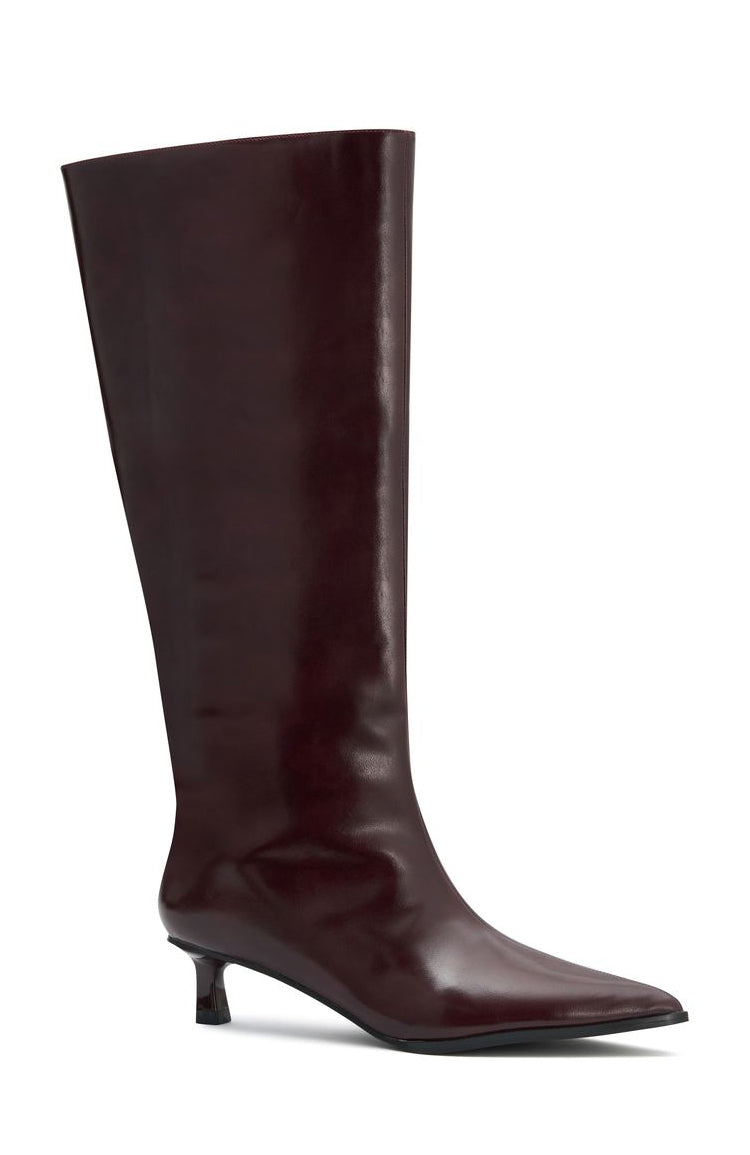White Fox Juliette Knee High Boots Cherry Cola Crinkle